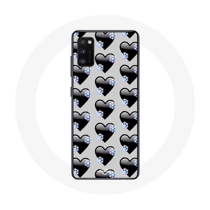 Case for Oppo A16 Black Hearts Background