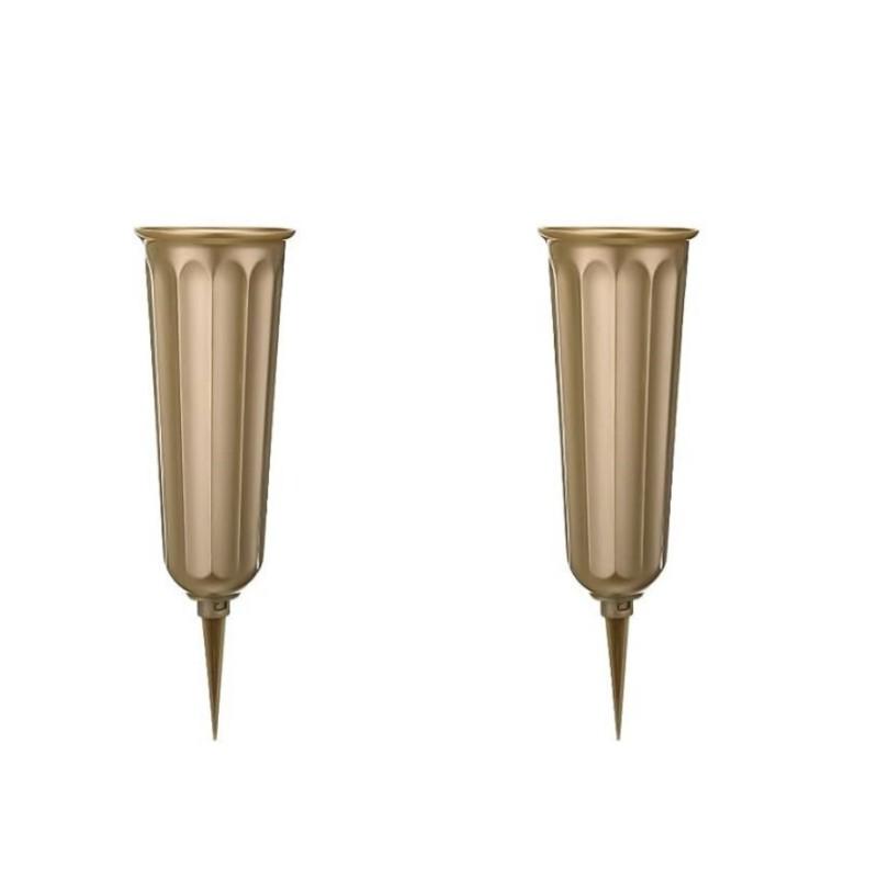 Вазы для кладбища с шипами Пластиковый держатель для цветов Искусственные вазы для живых цветов Мемориальное украшение для кладбища Коническая ваза в земле