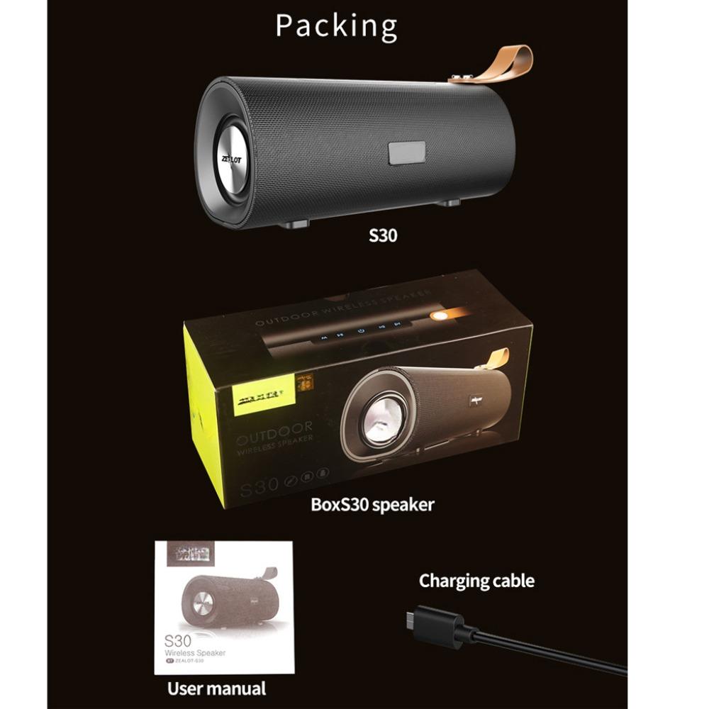 S30 Беспроводная Bluetooth-колонка HIFI Портативная акустическая система Стерео Бас Звуковая коробка Поддержка TF-карт, TWS, AUX, USB-флеш-накопитель