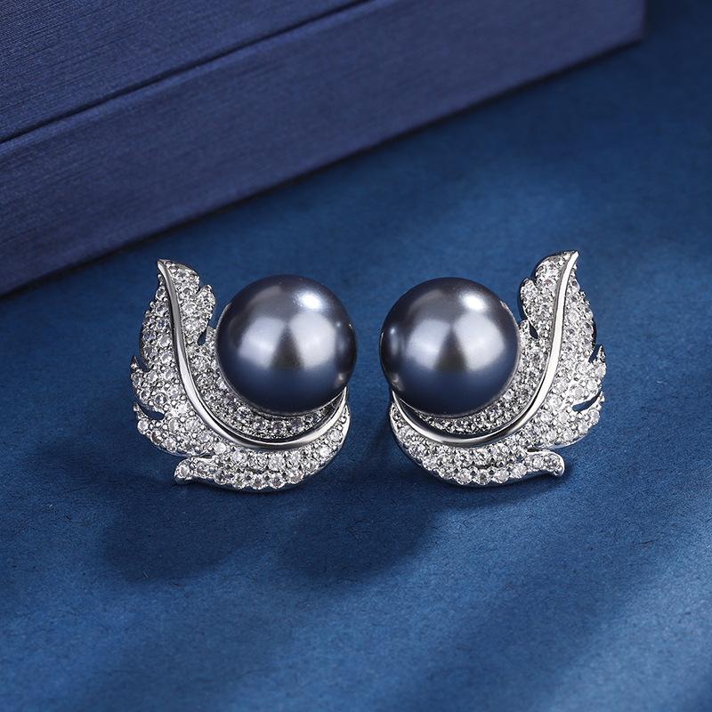 Ювелирные изделия Медное основание Позолота Инкрустация Перламутр Бриллиант Серый Бисер Креативный набор 14 мм 12 мм