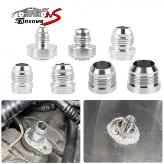 2-4pc Male Billet Aluminum Weld On Fitting Nuts 4AN 6AN 8AN 10AN 12AN 16AN 20AN