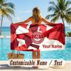 Custom Text Beach Towel, Soft Absorbent Swimming Multi-use TowelAberdeen FC