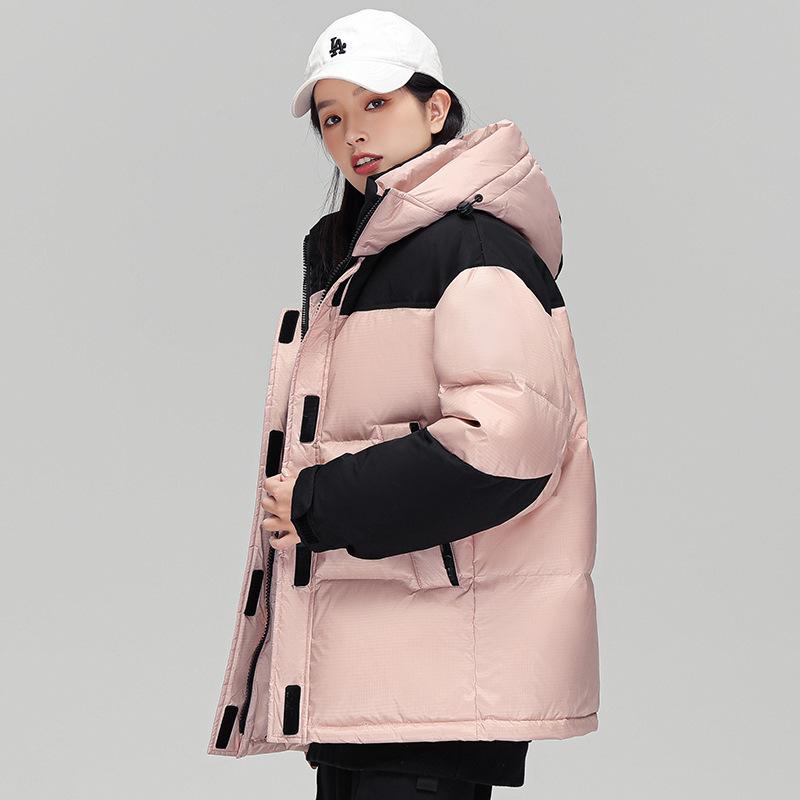 Мужская куртка-пуховик Trend Hong Kong Style Loose Large Size Thicked Couple Top Short