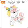 LOZ 9256 Animal World Sakura Flower Horse Pet Monster 3D DIY Mini Diamond Blocks Bricks Building Toy for Children Gift No Box