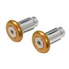 Moto Base MBBED-05 Handle Parts Universal Aluminum Bar End (Gold/Inner Diameter: 0.5 - 0.7 Inches (14 - 19 Mm)