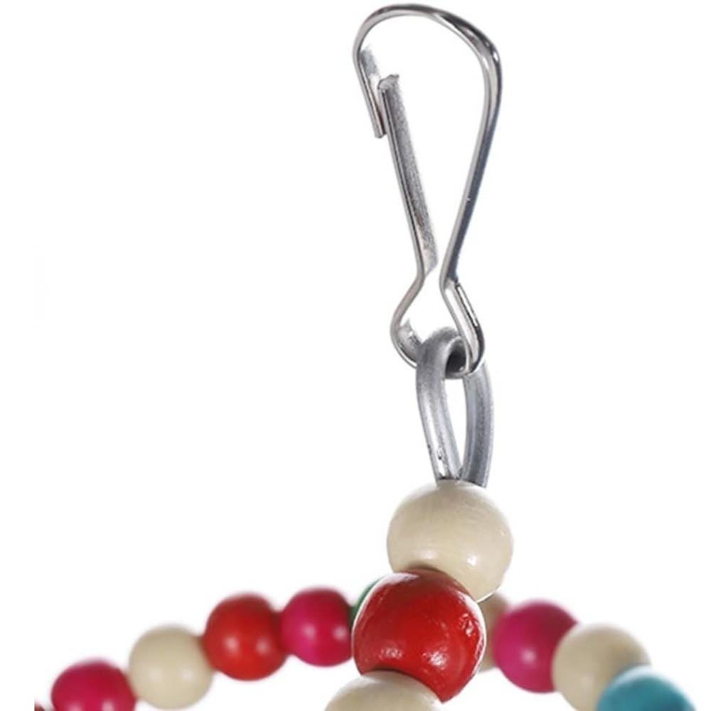 Hanging Hooks Bird Stand Colorful Beads Birds Accessory Colorful Swing Cage Hanging Perching Rest