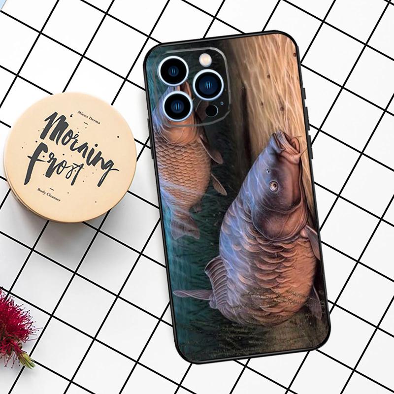 Рыбалка на карпа Чехол Для iPhone 16 15 14 11 12 13 Pro Max Mini X XR XS Max 7 8 16 15 Plus Чехол Funda
