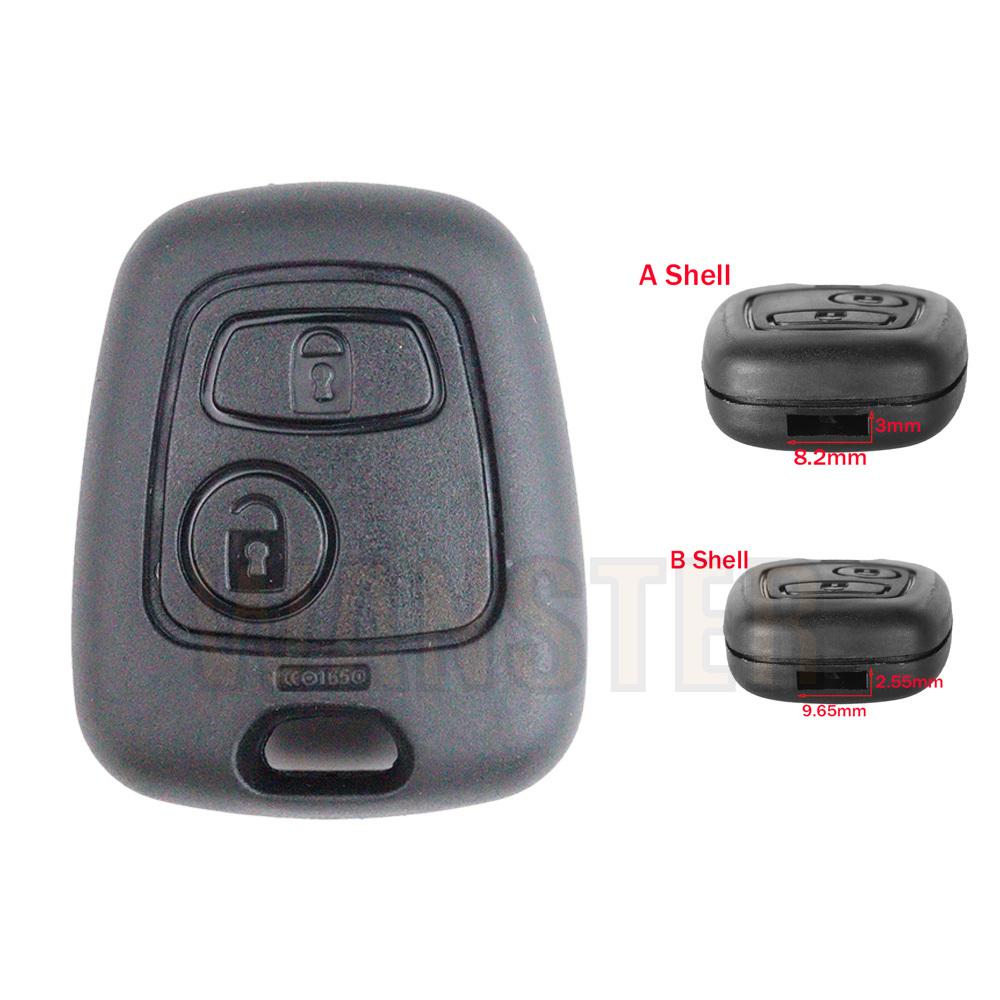 2 Кнопки Корпус Брелок для Ключа Автомобиля Оболочка для Peugeot 206 207 306 307 408 607 107 Для Citroen C1 C2 C3 C4 Xsara Picasso Saxo