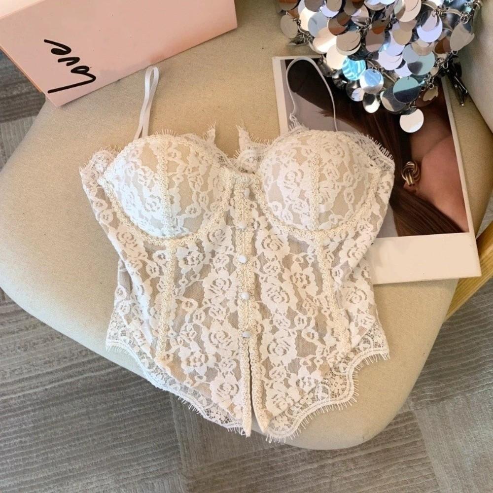 Облегающий Кружевной Корсет Прозрачный Подвязочный Жилет Стиль Дерзкой Девушки Кружевной Топ Путешествия
