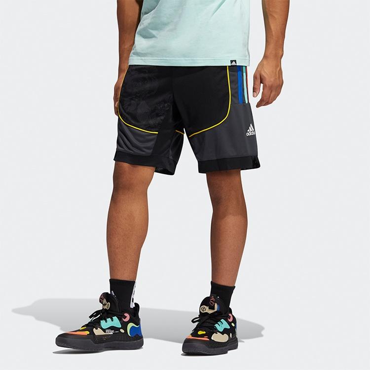 adidas Hrdn Short Printing Gym Training Basketball Sports Shorts Black Men's GP9791