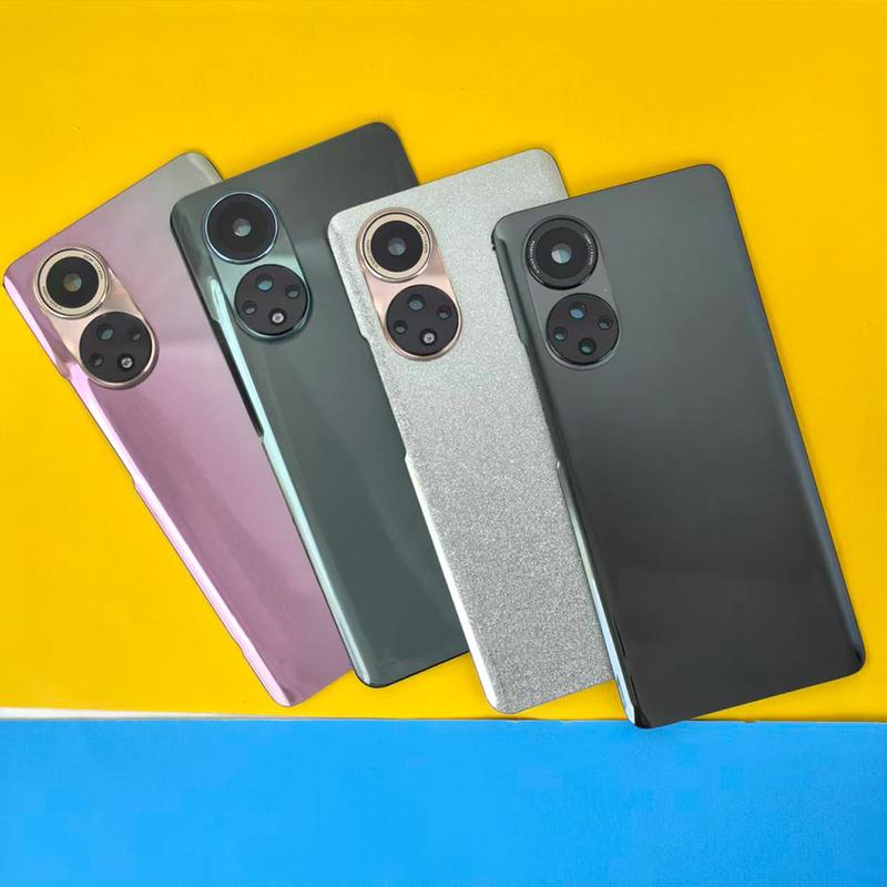 High Quality Glass Back Cover For Honor 50 NTH-AN00 Rear Housing Battery Phone Repair Parts With Camera Lens &Glue
