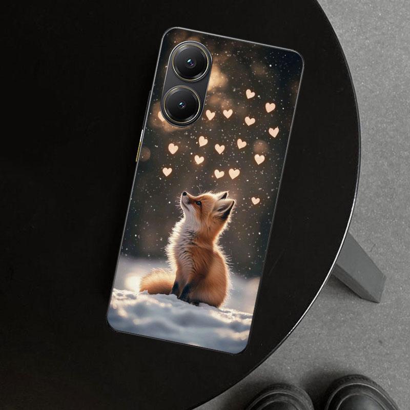 Чехол для телефона с животным лисой для Xiaomi Poco X6 X5 X7 Pro F7 Ultra Redmi 15C 15 13C 13 12C 12 10C 10 10A 9C 9A 9T 9 Coque Poco X6