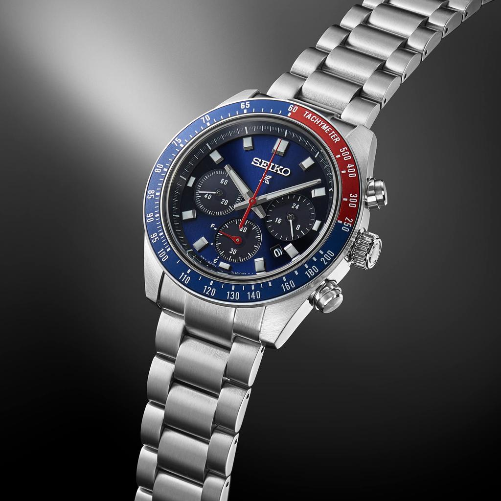 PROSPEX SBDL097 Made in Solar SPEEDTIMER Tachymeter Date Blue Stainless Steel [Seiko Watch] Men's Watch, Japan, Powered, Series, Bezel, Chronograph,