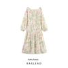 Kaslead New Arrival Women's Clothing Fashion Style Fashion Loose and Simple Elegant Backless Print Dress