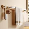 Nordic towel rack with hooks for bathroom towels space aluminum hooks for solid wood towels kitchen and bathroom accessories