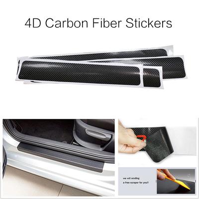 Наклейки на пороги автомобиля 4D Car Threshold Carbon Fiber Anti Scratch Universal Прочные аксессуары для салона автомобиля Anti Kick Sticker