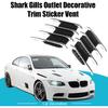 2PCS Hood Vents for Cars, Car Exterior Hood Side Air Intake Flow Vent, Car Hood Scoop Air Vent, Shark Gills Outlet Decorative Trim Sticker Vent