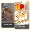 Multi-Tier Egg Holder Space-Saving Egg Storage Box with Protective Railings Automatic Rolling Egg Rack Dispenser for Refrigerator