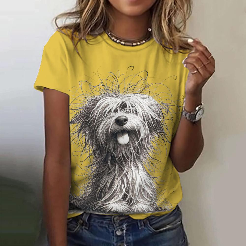 Женская футболка с принтом кота, повседневная футболка с коротким рукавом и 3D-принтом, модная уличная одежда, свитер с круглым вырезом, летняя женская свободная одежда