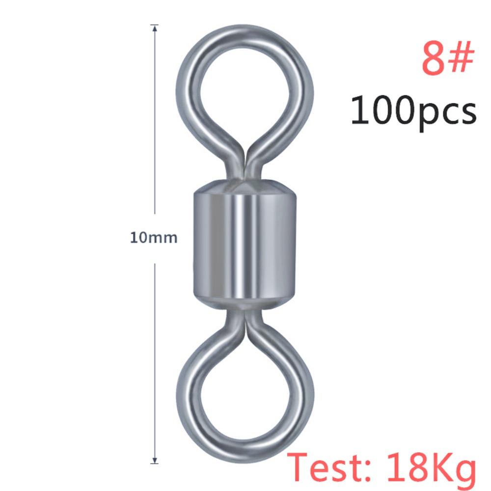 Eight Shaped Ring Swivel Connector Fishing Rolling Swivel Fishing Gear Ball Bearing Barrel