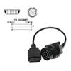 Для BMW 20-контактный OBD2 16-контактный female разъем E36 E39 X5 Z3 OBD OBD II Адаптер для BMW 20-контактный OBD2 Автомобильный диагностический кабель-переходник