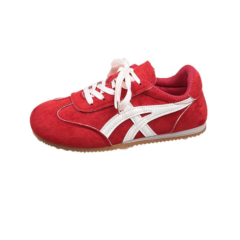 Универсальная женская обувь ретро немецкие тренировочные туфли весна 2025 новая обувь на плоской подошве Форрест Гамп легкая повседневная обувь однотонная обувь на мягкой подошве