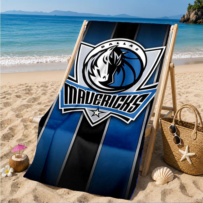 MAVERICKS BASKETBALL TEAM Beach Towel, Microfiber Beach Towel, Perfect For Pool, Beach, Travel, Home Decor Beach Party Fan gifts