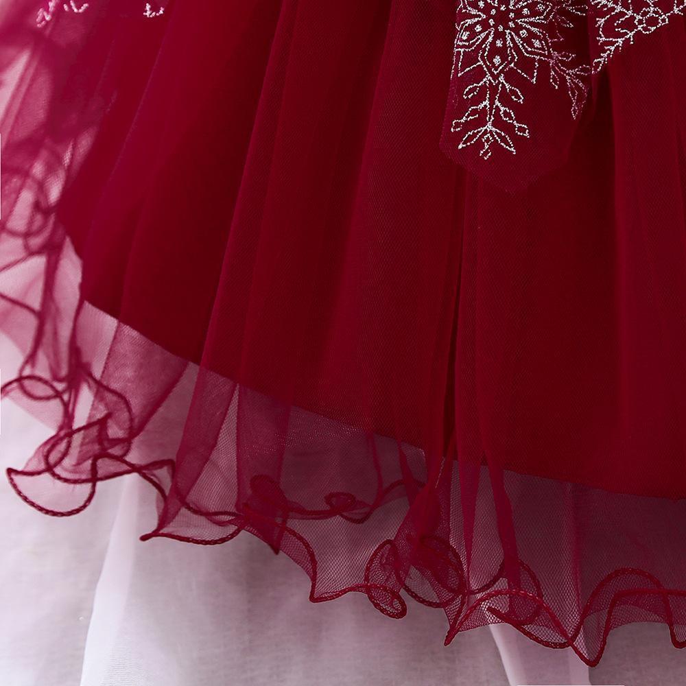 Платье-пачка принцессы для девочек с вышивкой, детское платье-пачка с цветами на свадьбу, Рождество, вечеринку, элегантное детское платье для подростков