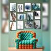 Elegant & Stylish 12-Piece Nature and Abstract-Themed Poster Set for Wall Decoration