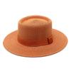 New sun hat straw hat women's summer beach hat concave and convex top sunshade hat flat-brimmed jazz hat, top hat