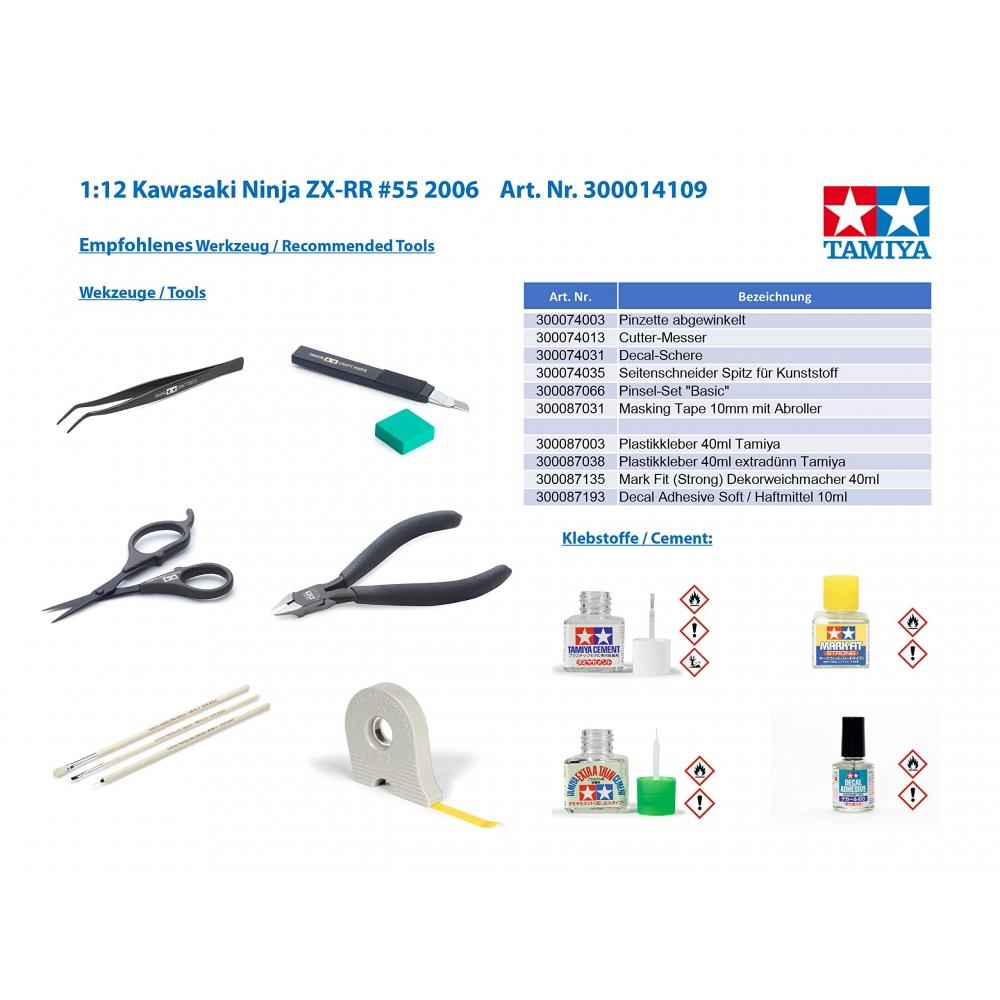 Tamiya 112 Мотоцикл серии № 109 Kawasaki Ninja ZX-RR Пластиковая модель 14109