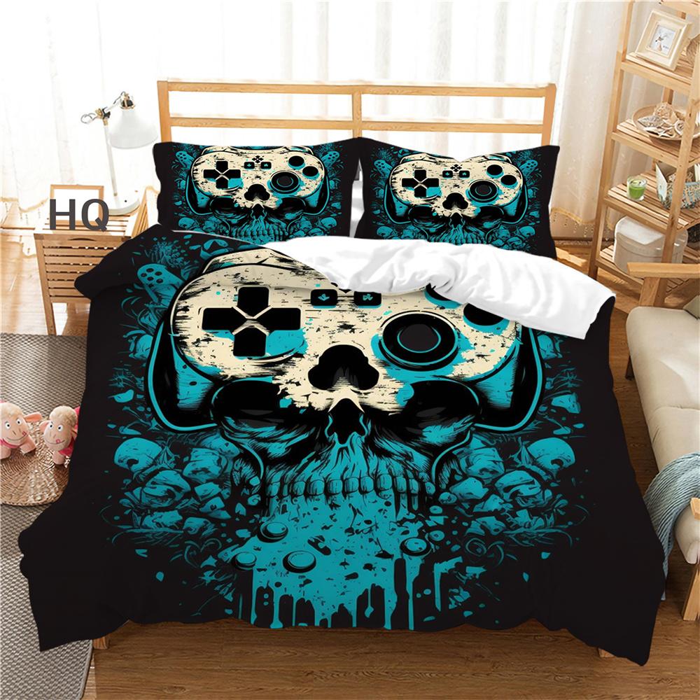 Комплект постельного белья игровая консоль принтованные покрывала размера King для мальчиков полиэстер одеяло комплект дизайн покрывало