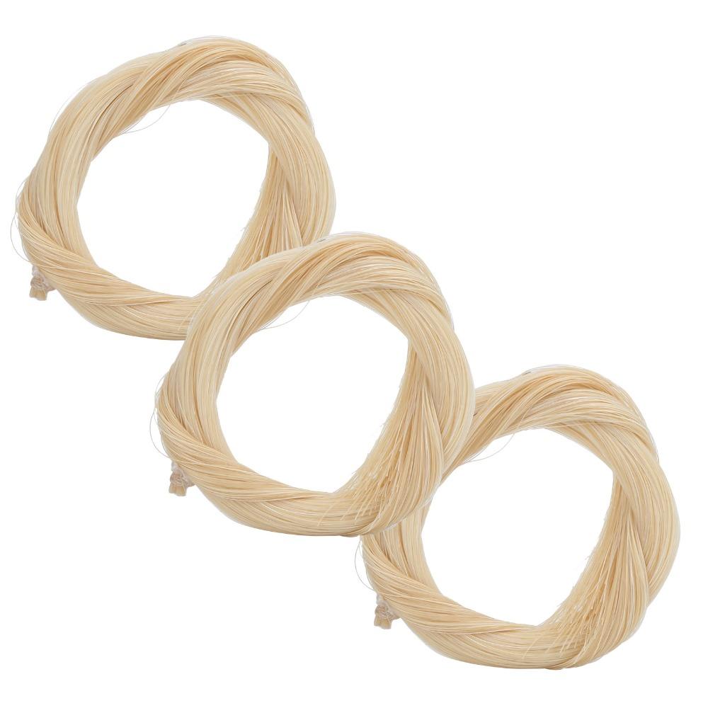3pcs Bow Hair Bow hair for violin Genuine White Musical Accessories Violin/Viola/Cello