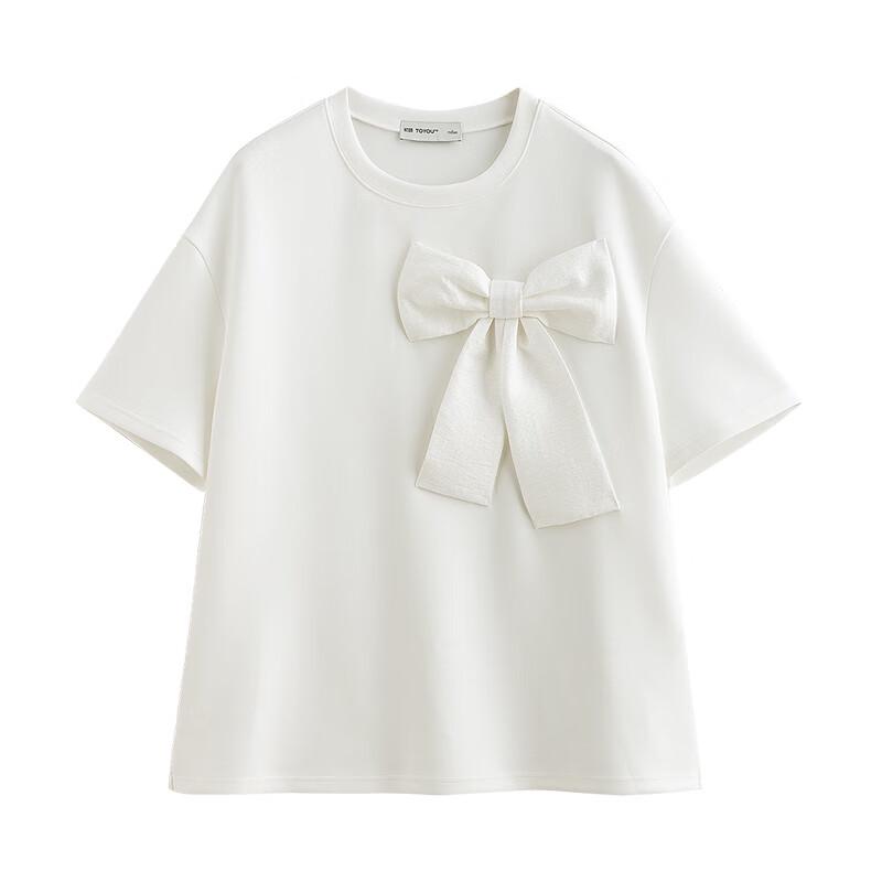 Женская летняя оверсайз футболка Chuyu 2025 с бантом
