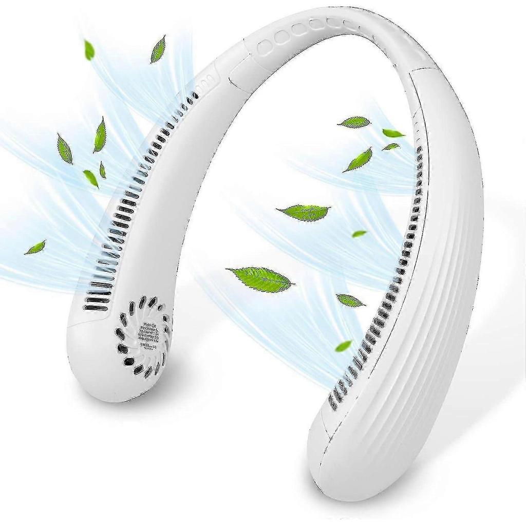 Portable Bladeless Neck Fan, Hand Free Leafless Neckband Fan, Rechargeable Wearable Personal Fan, Adjustable 3 Speeds_Dec 26s