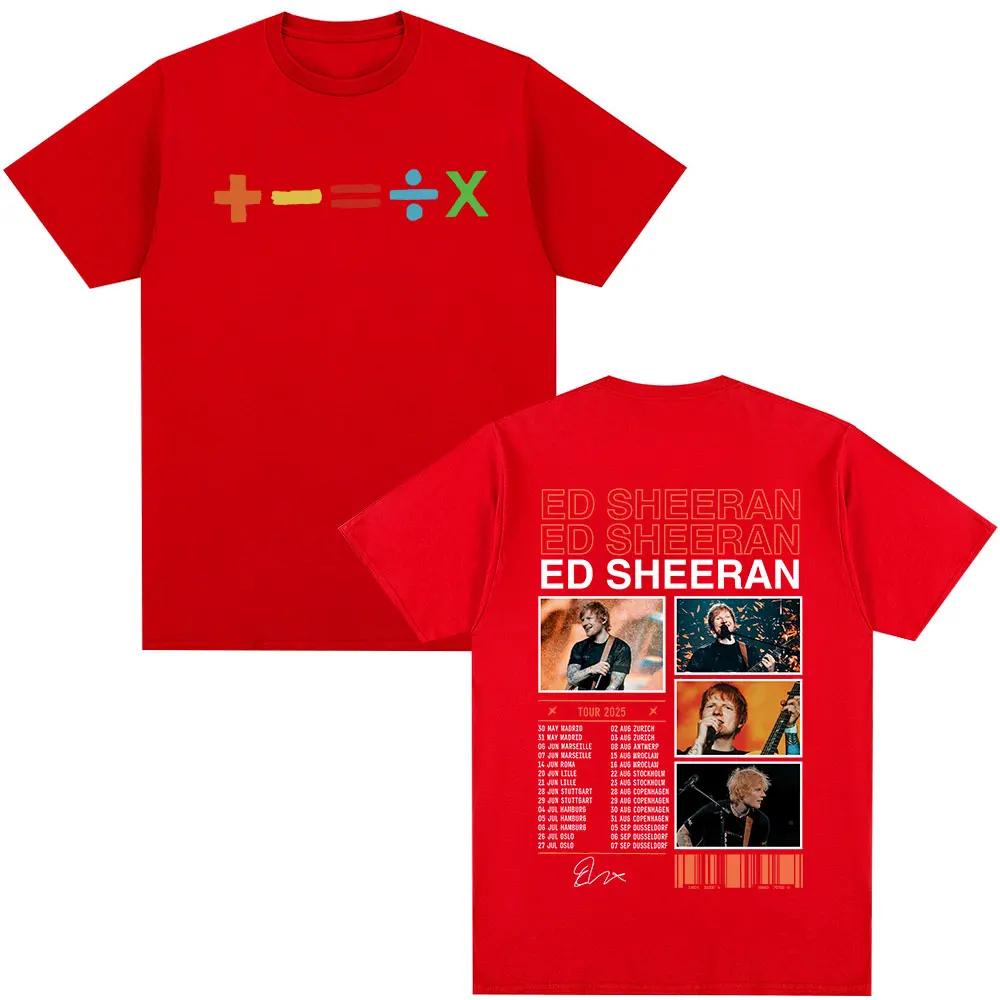 Ed Sheeran Tour 2025 Tshirt Unisex Women Clothing Fashion Hip Hop T Shirts Casual Short Sleeve T Shirt Tops Streetwear