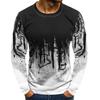 Tie-dye 3D Printed Men's Long Sleeve T-Shirts Street Round-Neck Spring Autumn Big Size Tops Personality Print Gothic Casual Tees