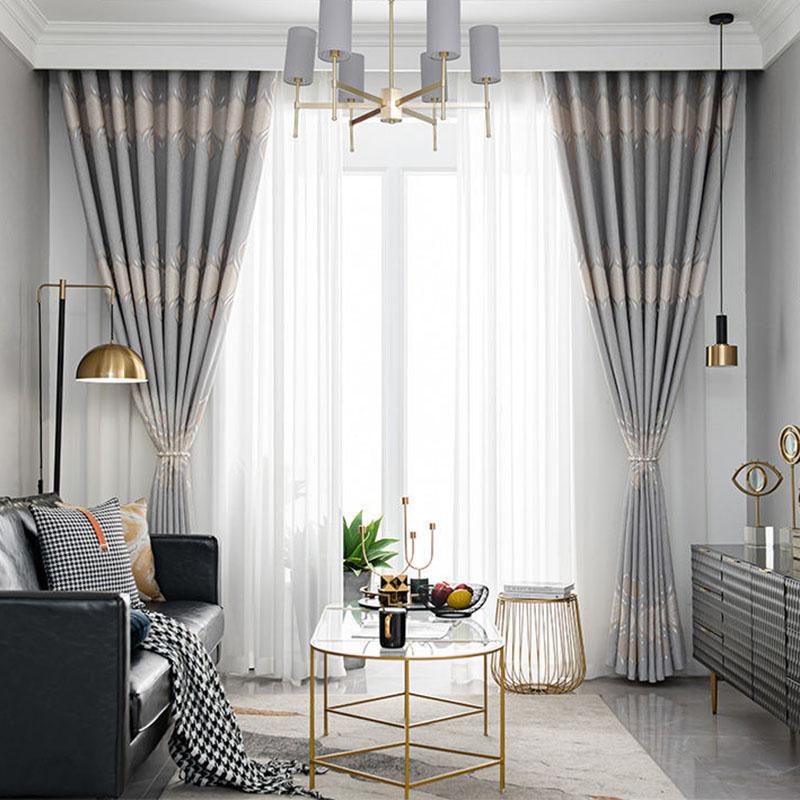 Плотные шторы в скандинавском стиле, простая гостиная, спальня, дом, изоляция, эркер, карниз для штор