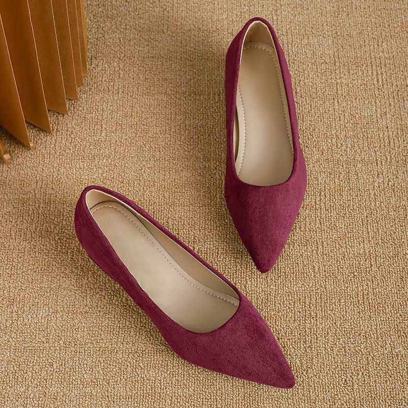 Autumn and Winter New High-heeled Pointed Pile Boots Children Fashion Thin-heeled Retro High Boots Children