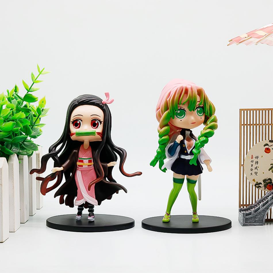 8pcs/kit 2026 Latest  Demon Slayer Tanjiro Kamado Nezuko Animation Figure Miniature Playthings Decoration Piece Playthings Mystery Case Decoration