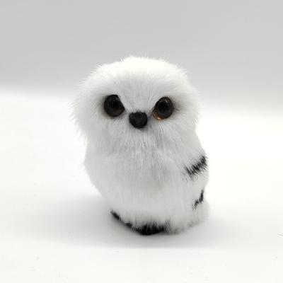 1 шт. имитация украшений мини-миниатюры новогодние плюшевые украшения для стола фигурки искусственная сова поддельное животное
