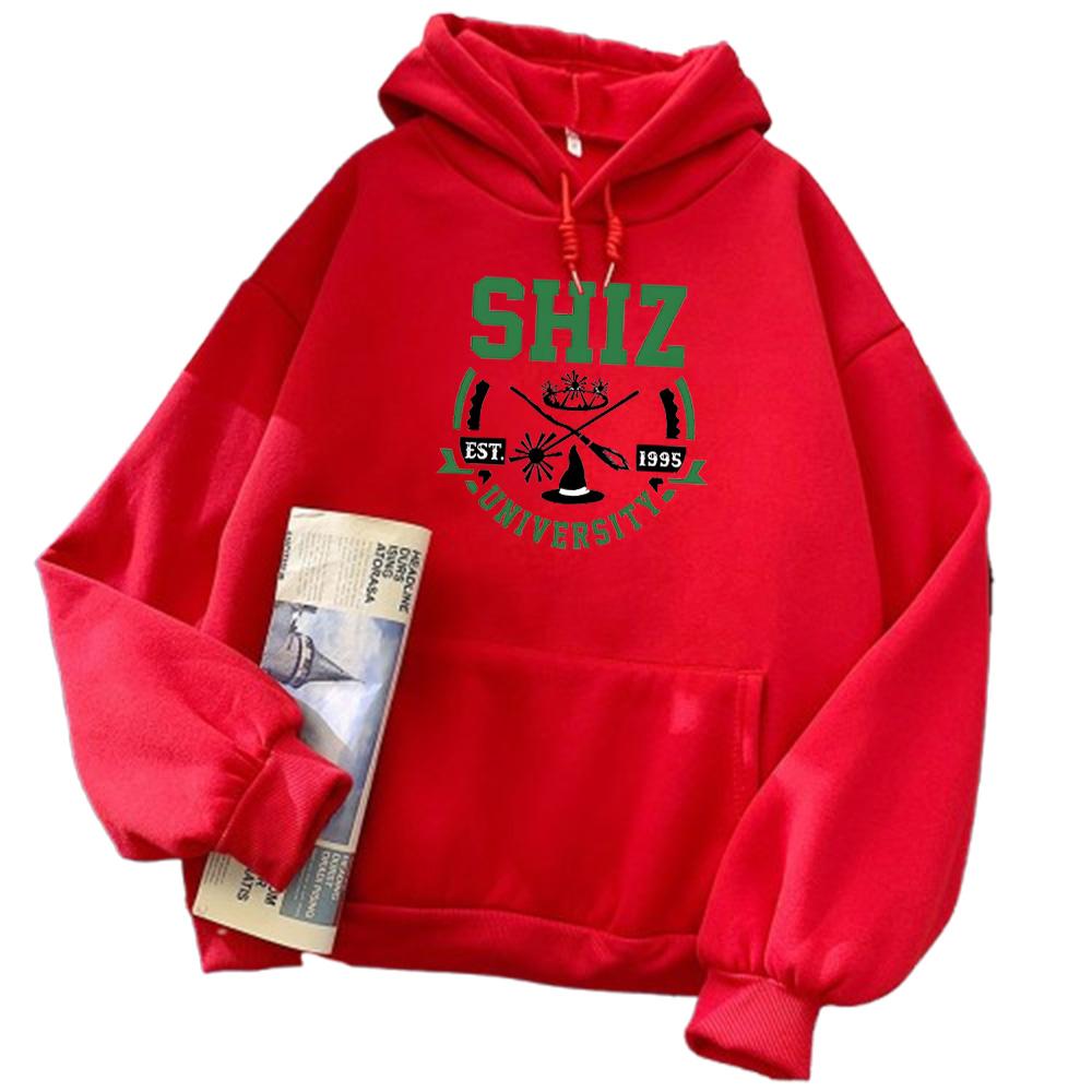 Shiz University Hoodies Wicked Movie Printing Women Men Sweatshirts Sudadera Pullovers Hoody Winter Warm Fleece Unisex Clothing