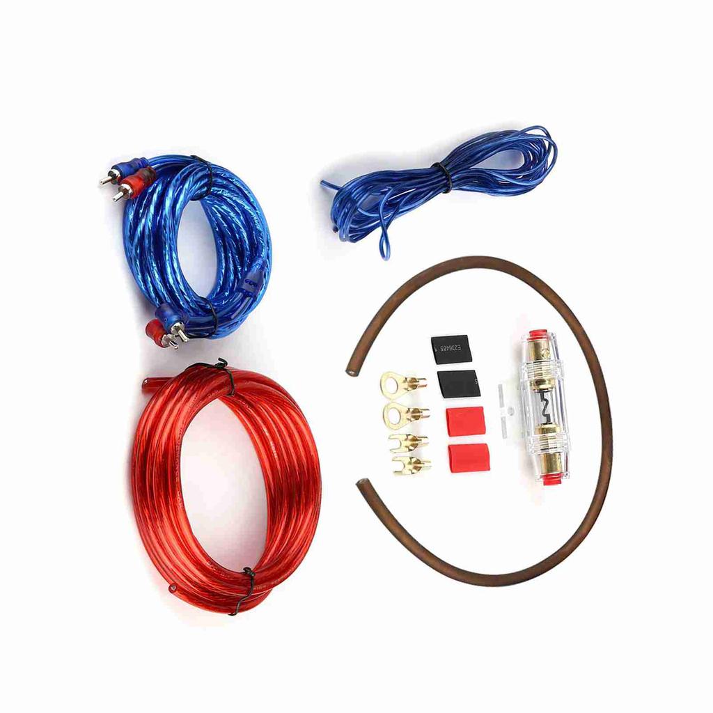 Комплект кабелей для установки автомобильного сабвуфера, усилителя, динамика и предохранителя