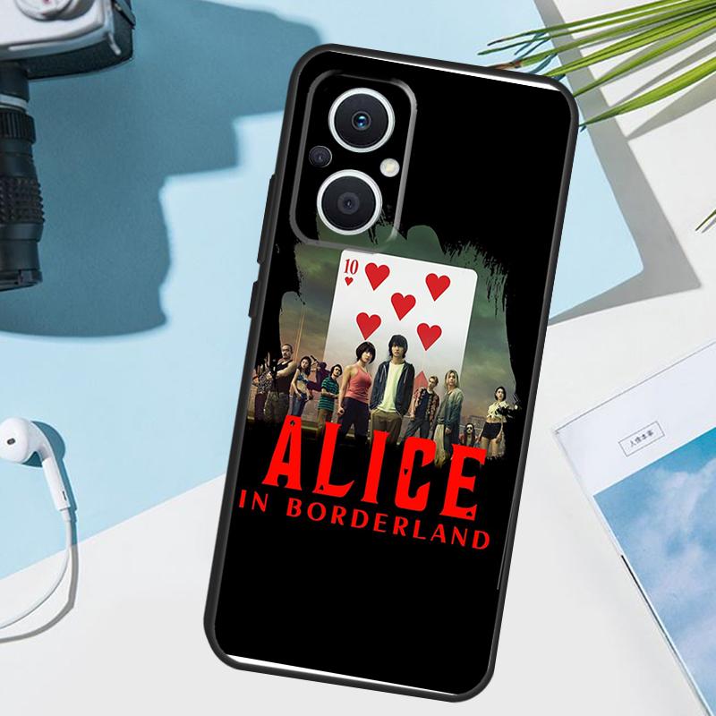 Чехол 'Алиса в Пограничье' для OPPO Reno 8 7 Lite 10 11 12 13 14 Pro 11F 12F 13F 14F OPPO Find X8 X5 X6 Pro