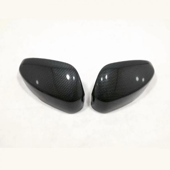 2X Накладка на зеркало заднего вида из углеродного волокна для Mitsubishi Eclipse Cross 2018-