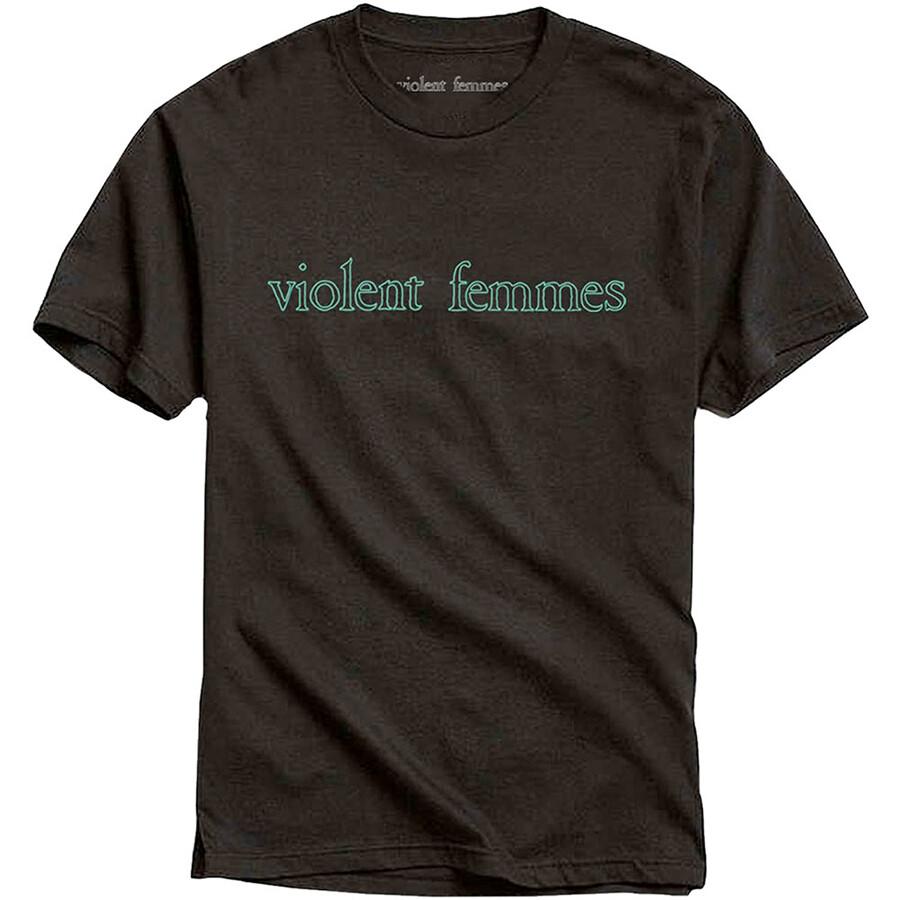 Violent Femmes - Зеленый Винтажный Логотип - Черная Футболка Унисекс