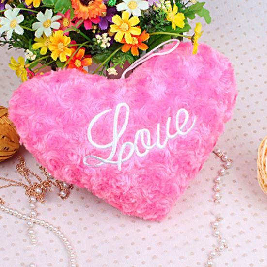Мягкая плюшевая подушка в форме сердца, романтическая подушка для сна в форме сердца, мягкая набивная