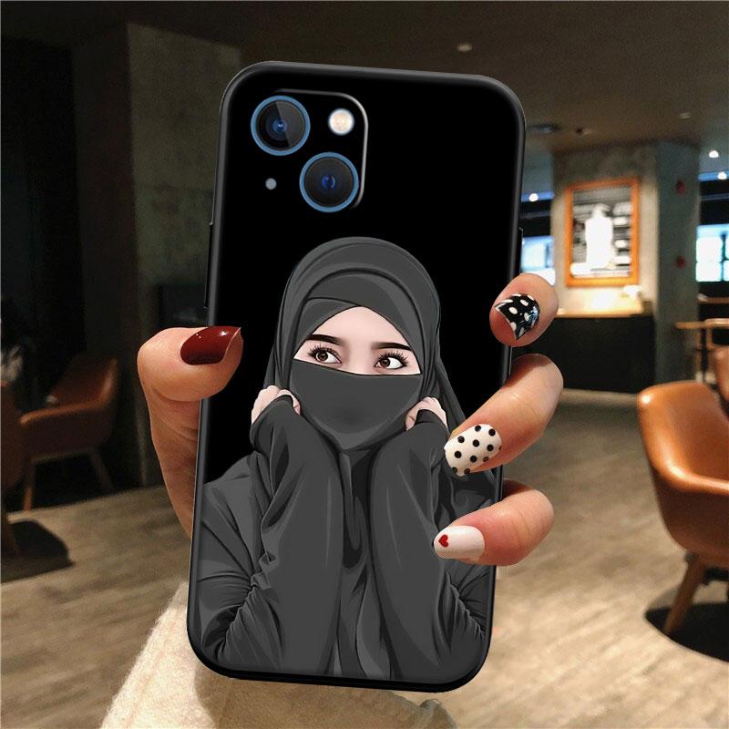 Islamic Muslim Girls Hijab New High-End Shell Phone Case for iPhone 16 15 14 13 12 Pro Max Plus Mini