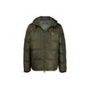 Polo Logo Embroidered Solid Color Goose Down Warm Hooded Zipper Down Jacket Men Jacket Green 710810936-004