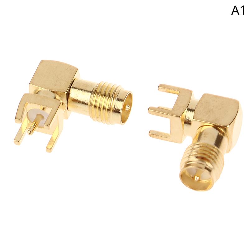 Innovative 2Pcs Rf Copper Connector Plug Socket Sma Female Jack Male Plug Adapter Solder Edge Pcb Straight Right Angle Mount